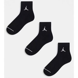 Jordan Everyday Dri-FIT Ankle Socks 3 Pack Black White Mens 8-12 DX9055-010 L